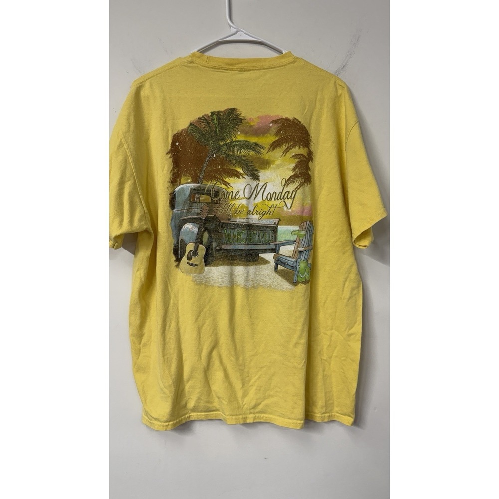 Margaritaville Men's XL Yellow "Come Monday it'll be‎ Aright" T-Shirt Key West
